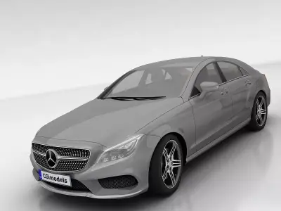 Mercedes Benz CLS Coupe Low-poly 3D model