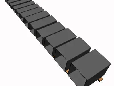 3 8in Wall Square Tube 3D model