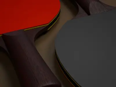 Table Tennis Rackets 3D model