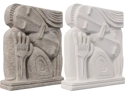 Eternal Embrace Sculpture Low-poly 3D model