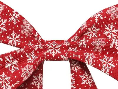 Christmas Bow Ribbon 90 Low-poly 3D model