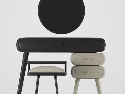 makeup table Low-poly 3D model