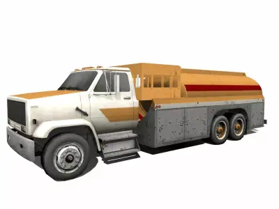 Fuel Truck Low-poly Free low-poly 3D model