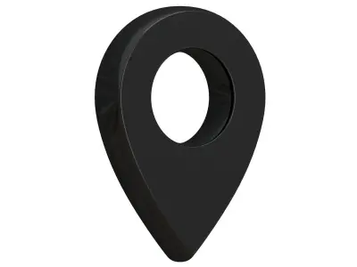 Map Pointer Black 3D model