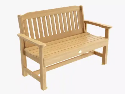 Wood Garden Outdoor Bench 3D model