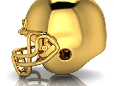 Football Helmet Charm Necklace Pendant Sport 3D print model