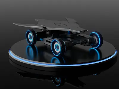 sci-fi skateboard 3D model