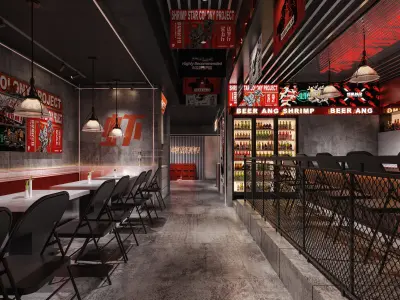 Industrial Luxury Restaurant 120 3D model