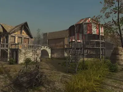 Medieval Village 3 Low-poly 3D model