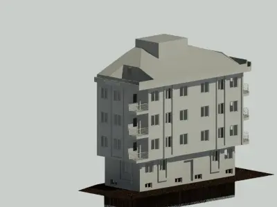 Apartment Project Revit 3D model