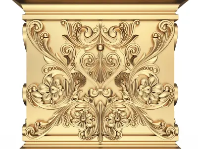 Carved Capital 0902 Low-poly 3D model