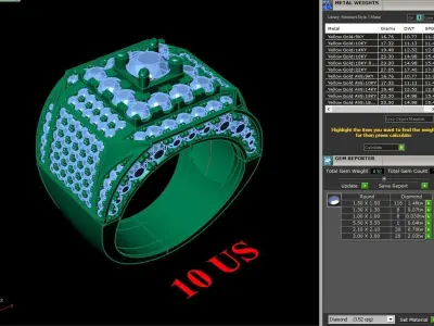 Luxury Men Rings Designs 6MR053 3D print model