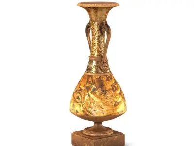 Pair of Neo Greek Amphoras Vases 3D model