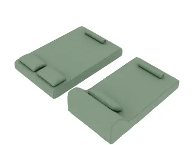 soft chaise lounge Low-poly 3D model