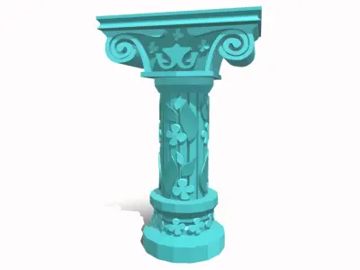 game cartoon pillar B  3D model