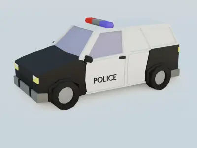 car police jeep low poly Free 3D model