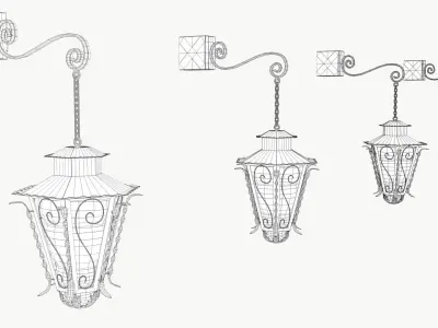 Decorative Lantern Low-poly 3D model