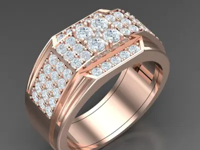 Luxury Men Rings Designs 4MR065 3D print model