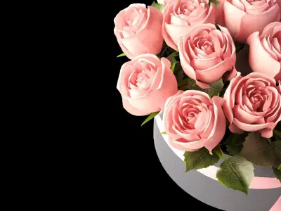 pink flowerbox 3D model