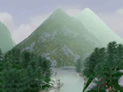 Mountain landscape Free 3D model