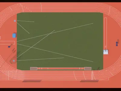 Track and Field Low-poly 3D model