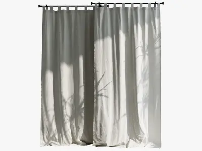 Ikea Lenda Curtains 2 3D model