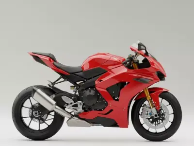 A Sleek Sport Motorcycle 3D model