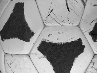 Soccerball black white tri Low-poly 3D model