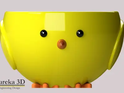 Chicken flowerpot 3D print model