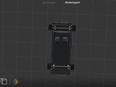 Stunt car Low-poly 3D model