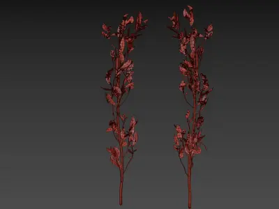 Trees in the snow 3D model