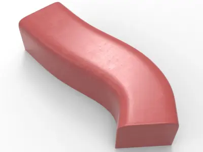 Safi Bench Low-poly 3D model