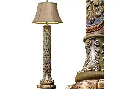 Floor lamp in oriental style Oriental Arabic Copper Torchere 3D model