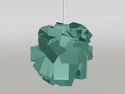 Abstract Bud Glass Pendant Light 3D model