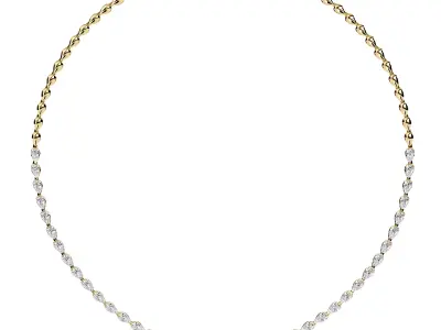 Luxury Diamond Link Chain Necklace CAD Design 3DM STL 3D print model