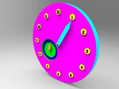 Funny Kid Clock 3D model