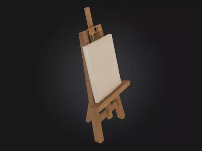 Blank Canvas  Minimalist Art Prop Model for Studio 3D model