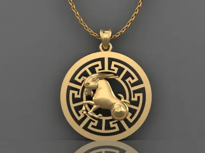 Aries Pendant 3D print model