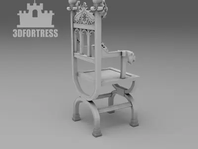 Chair  lion 3D print model