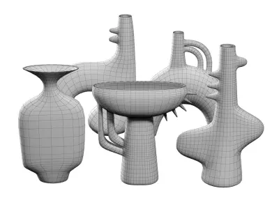 Wildwood Kona Vase Set Low-poly 3D model