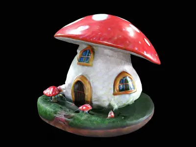 Mushroom house 3D model
