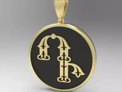 Decorative Letter D 3D print model