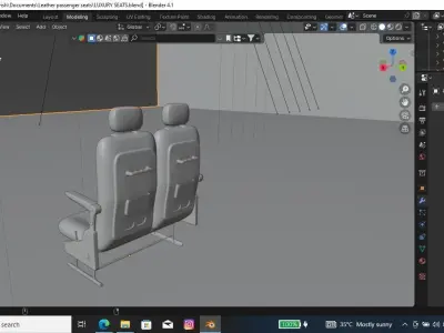 Vehicle passenger seat 3D model