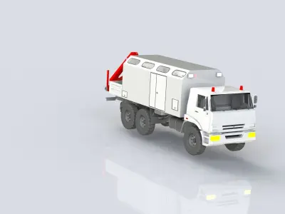 Service truck 3D model