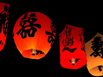 Chinese sky lantern 3D model