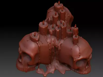 skull candle 3D model