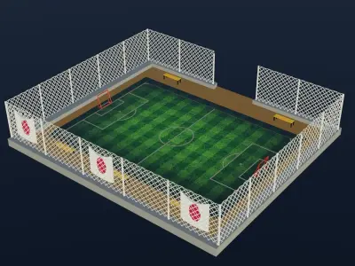 Soccer Stadium - Japan Low-poly 3D model