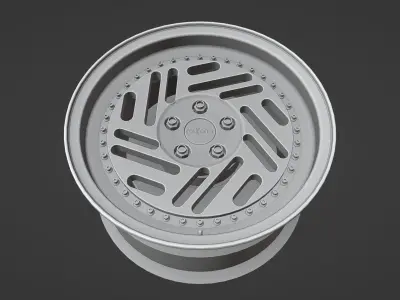 IDK - 3 Piece Wheels - Game Ready Low-poly 3D model