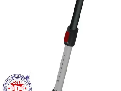 Stool scooter with handle 3D model