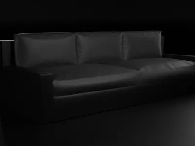 Low-poly sofa couch Free low-poly 3D model